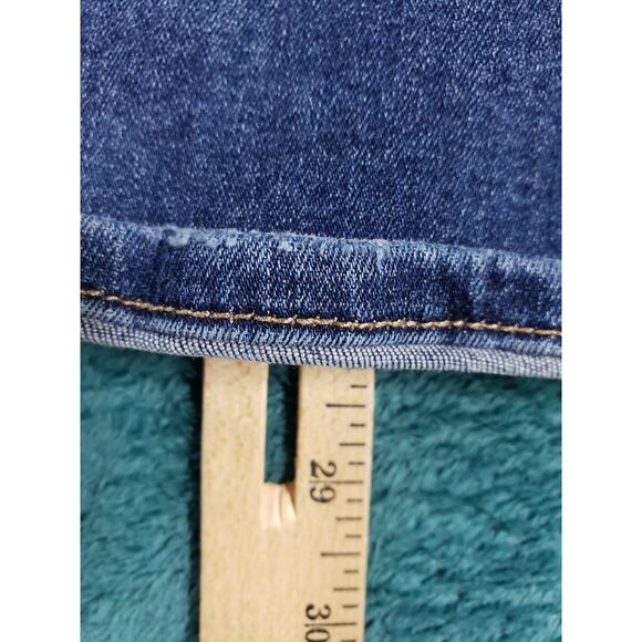 American Eagle Jeans Size 2 Womens Blue Stretch High Rise Boho Flared Wide Leg - Picture 9 of 14